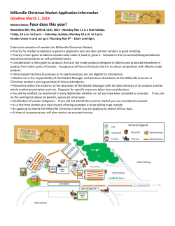 Millarville Christmas Market Application Information Deadline March