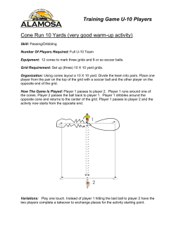 Training Game U-10 Players Cone Run 10 Yards (very good warm