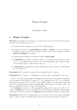 Lecture Notes for Planar Graphs