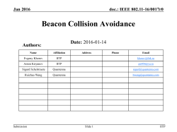 Beacon Collision Avoidance