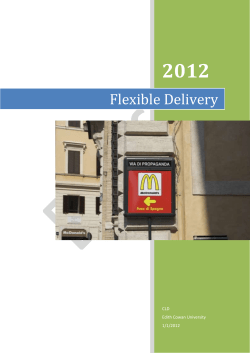 Flexible Delivery - ECU Portal