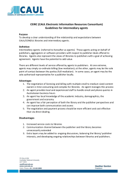 Guidelines for intermediary agents