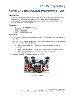 Activity 3.1.2 Basic Outputs Programming &ndash; VEX