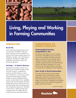 Living, Playing and Working in Farming Communities