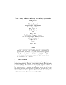 Factorizing a Finite Group into Conjugates of a Subgroup
