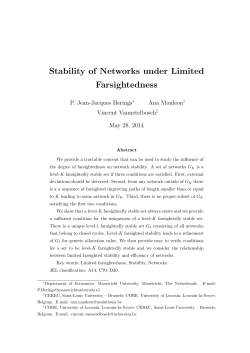 Stability of Networks under Limited Farsightedness