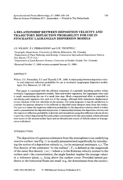 a relationship between deposition velocity and trajectory reflection