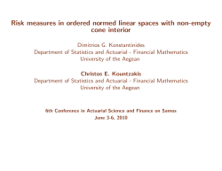 Risk measures in ordered normed linear spaces with non