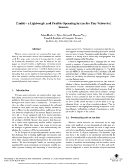 Contiki - a Lightweight and Flexible Operating System for Tiny