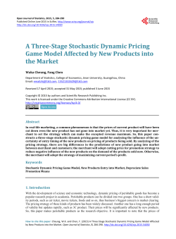 A Three-Stage Stochastic Dynamic Pricing Game Model Affected by