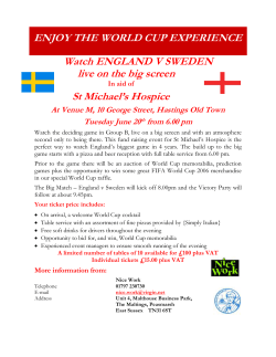 ENJOY THE WORLD CUP EXPERIENCE