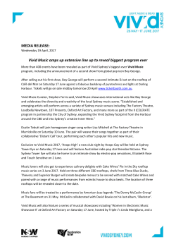 Media Release: Vivid Music amps up extensive line