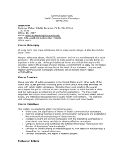 Health Communication Campaigns