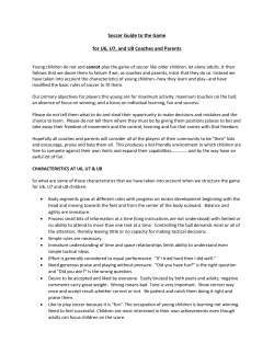 Soccer Guide to the Game for U6, U7, and U8 Coaches and Parents