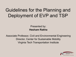 Hesham Rakha Virginia Tech Presentation on Transit