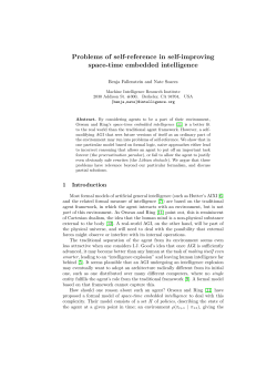 Problems of self-reference in self-improving space