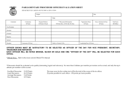 PARLIAMENTARY PROCEDURE TEAM SCORE SHEET
