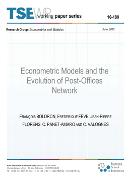Econometric Models and the Evolution of Post