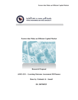 Factors that Make an Efficient Capital Market Research Proposal