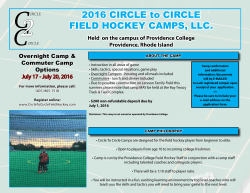 2016 Camp Brochure - Providence College Field Hockey Camps