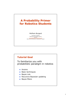 A Probability Primer for Robotics Students