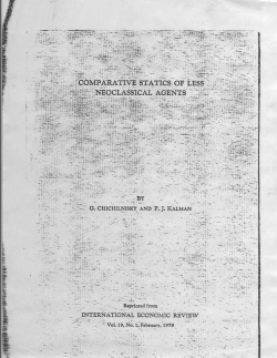 Comparative Statics of Less Neoclassical Agents