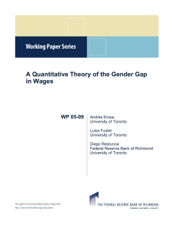 A Quantitative Theory of the Gender Gap in Wages