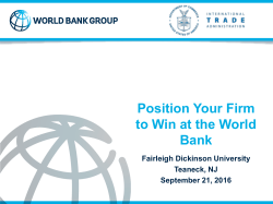 Position Your Firm to Win at the World Bank