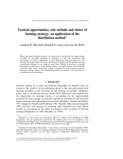 Tactical opportunities, risk attitude and choice of farming strategy: an