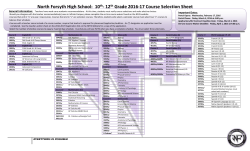 12 th Grade 2016-17 Course Selection Sheet