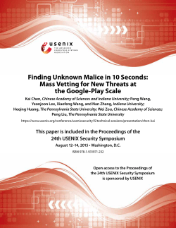 Mass Vetting for New Threats at the Google