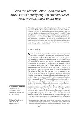 Does the Median Voter Consume Too Much Water?