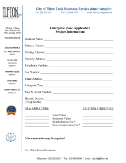 Enterprise Zone Application Project Information: Business Name