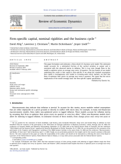 Firm-specific capital, nominal rigidities and the business cycle