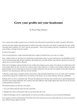 Grow your profits not your headcount