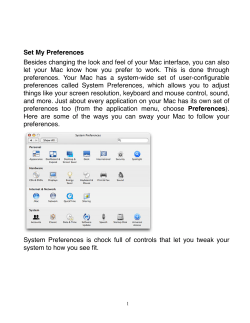 Set My Preferences - Tips