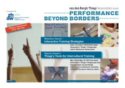 Thiagi`s Tools for Intercultural Training Interactive Training Strategies
