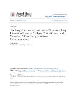 Teaching Note on the Treatment of Noncontrolling Interests in