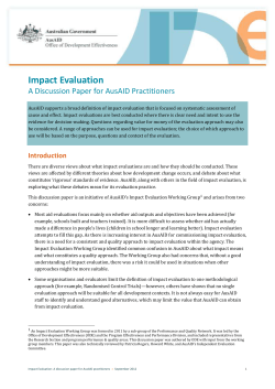 Impact Evaluation