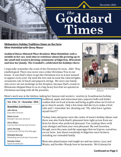 Newsletter - Goddard House