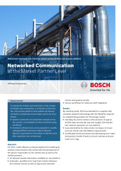 Networked Communication at the Market Partner Level