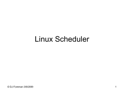 Linux Scheduler - dforeman.cs.bingh