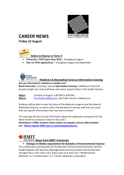 FROM THE CAREERS CENTRE