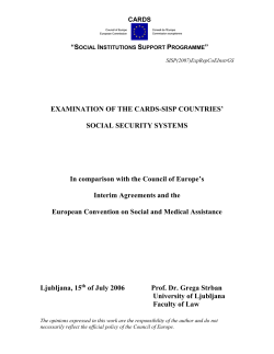 examination of the cards-sisp countries