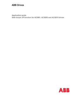 EN / Safe torque off function for ACSM1, ACS850 and ACQ810