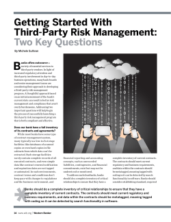 Getting Started With Third-Party Risk Management: Two Key
