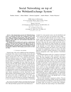 Social Networking on top of the WebdamExchange