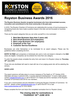 Seahaven business awards 2012 nomination form