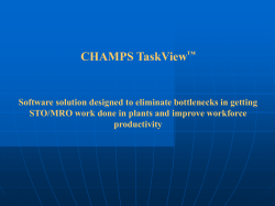 CHAMPS TaskView