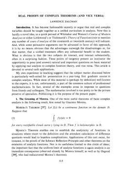 REAL PROOFS OF COMPLEX THEOREMS (AND VICE VERSA